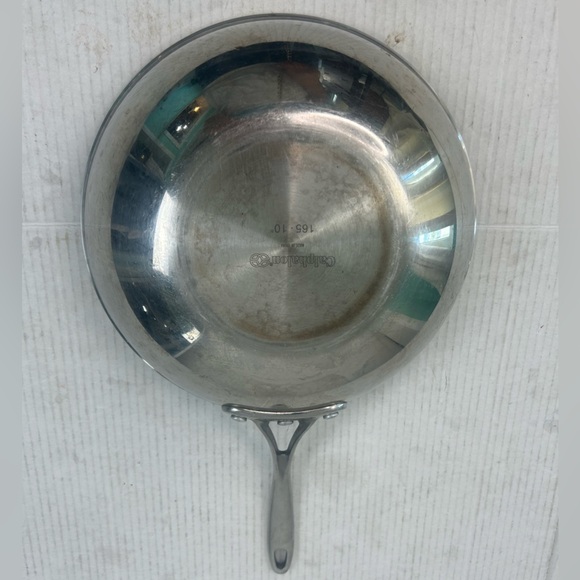 Calphalon Stainless Steel 10” Wok 165 Flat Bottom Cooking Pan - Picture 4 of 11